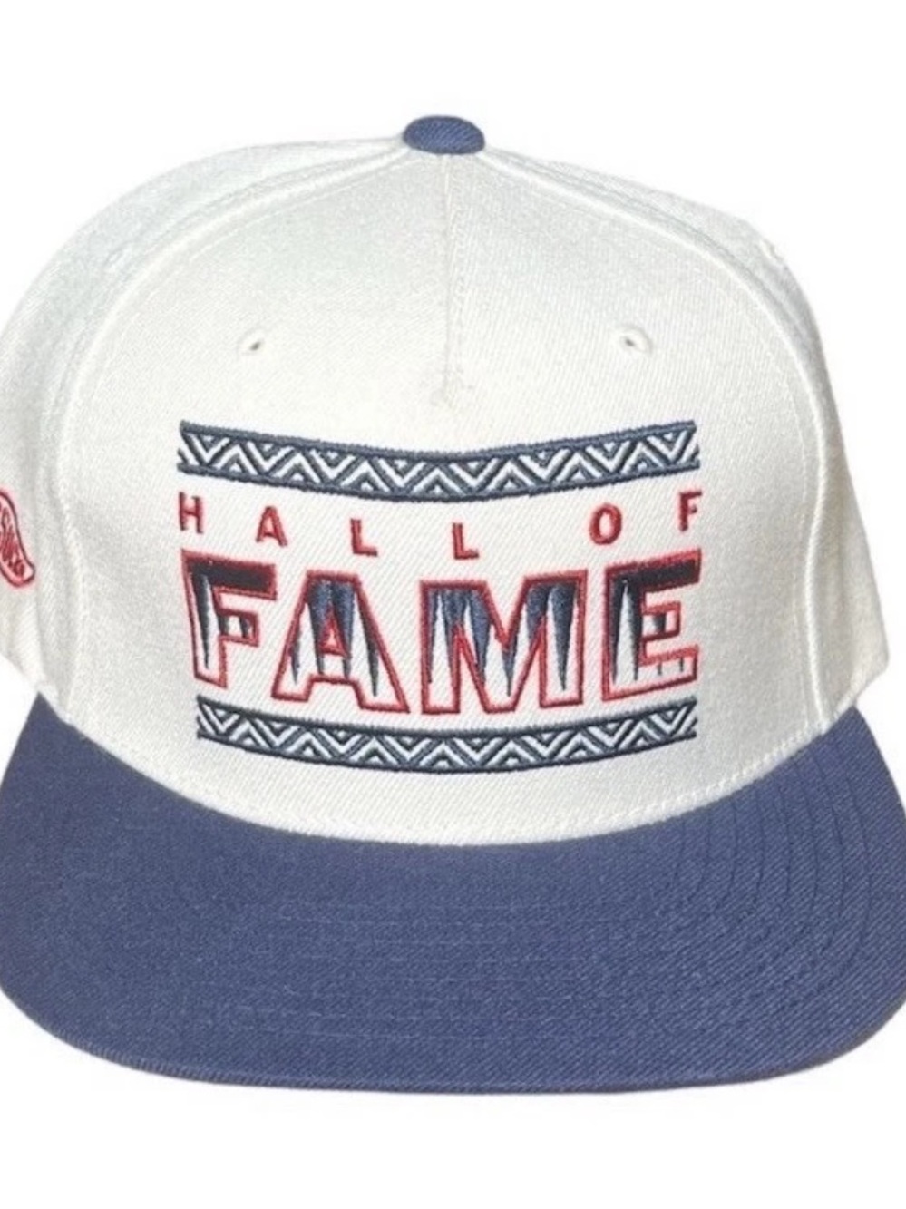 Hall of Fame White and Navy Snapback Hat